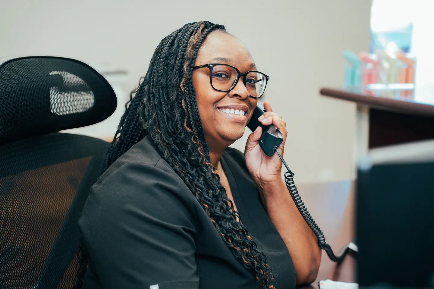 employee talking over the phone