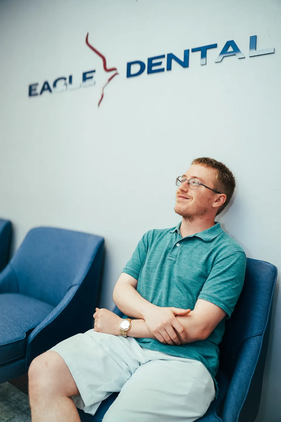 patient waiting in the waiting room for his appointment